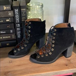 Jeffrey Campbell CORS Black Suede, Size 7.5